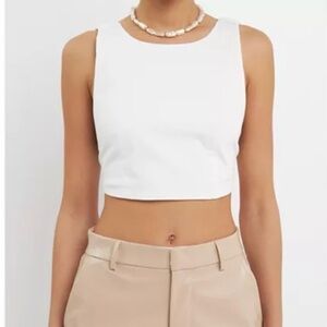 Grey Lab Classic White Tank Top